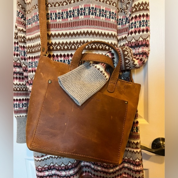 Portland Leather Mini Crossbody Tote - Picture 2 of 15